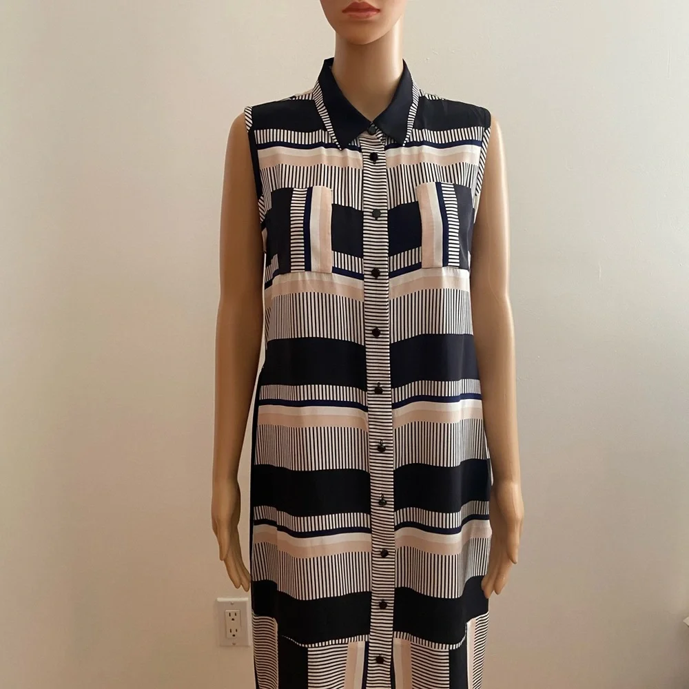 NWOT Kate Spade Geo Wrap Silk Dress.Size Large